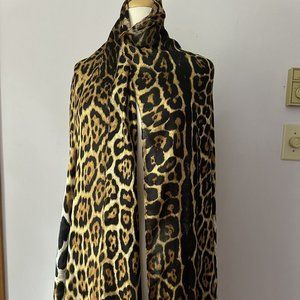 BNWT saint laurent Paris silk snake scarf